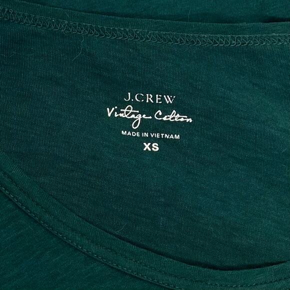 J.Crew Vintage Cotton Green Long Sleeve Shirt Extra Small - Picture 3 of 7